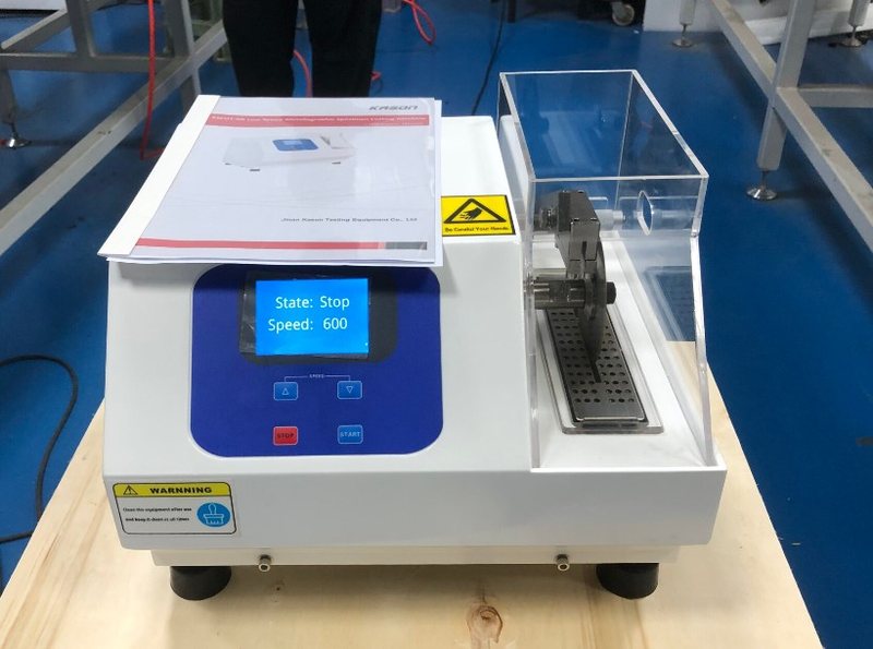 HST-DTQ5 low speed precision cutting machine with digital control panel, enclosed blade chamber and clamp stage